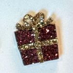 Betsey Johnson  Christmas Present Gift Rhinestone Stud Earrings Red Green Gold Photo 3