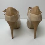 Shoedazzle  Tan Bionica Open Toe Mary Jane Heels Photo 3