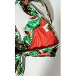 BECCA by Rebecca virtue Green Brown Beaded Patterned Bikini Top (L) and Bottoms (S) Bathing Suit Set 🤎✨ Photo 4