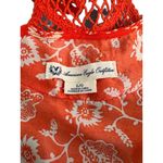 American Eagle  Outfitters Orange Floral Crochet Back Sundress Size Large Beach Photo 4
