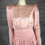 Vintage Argenti Pure Silk Floral Sheath Dress Ruched pink size 6 Photo 5