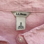 L.L.Bean  100% Linen Button Up Shirt in Pink, Size Medium‎ Photo 2