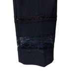 Cache Stretch Navy Blue Pant Flat Front Lace Bottom No Waistband Size 4/6 $118 Photo 7