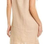 Theory  Utilitarian Linen Blend Shift Dress Rose Quartz Beige 2 Photo 1