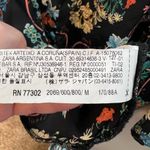 ZARA  Black with Floral Print A-Line Mini Dress long sleeve shift size medium Photo 7