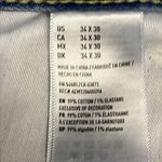 American Eagle  Light Wash Distressed Faded Flex Skinny Jean Shorts- Size 34 Photo 12