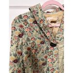 Free People Floral Cotton Ribbed Cropped One-Button Cottagecore Blazer, 4 Photo 2