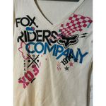 Fox Racing Y2K Graphic Racer Biker Edgy Long Sleeve Thermal Top Streetwear Sz S Photo 3