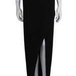 Alice + Olivia Black Split Layer Maxi Skirt Photo 0