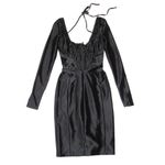 House Of CB NWT Grazia in Black Disco Satin Corset Fitted Mini Dress S Plus Cup Photo 6