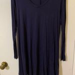 Deep blue knit long sleeve knee Photo 0