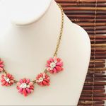 J.Crew Pink & Rhinestone Flower Necklace Photo 1