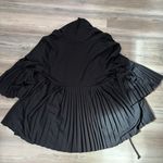 AB Studio Large 3/4 balloon accordion style sleeve,accordion back, tie closure, pit to pit is 18, length is 25, cardigan light weight jacket Photo 1