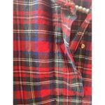 L.L.Bean USA  Plaid  Red Traditional Women’s SHIRT TUNIC 1/4 BUTTONS UP SIZE 8 Photo 4