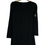 Eileen Fisher Black Long Sleeve Lightweight Super Mini Dress/Long Shirt Petite XS Photo 0