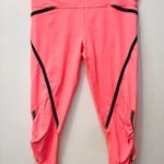 Lululemon Pace Crop Orange Coral Black Leggings sz 6 Photo 3