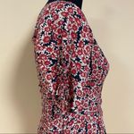 Free People Laced Up Corset Mid Sleeve Floral Mini Dress in Black Combo Size S Photo 9