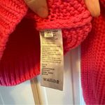 Free People Dream Cable Knit Sweater in Hibiscus Highlight Pink Size Small Photo 5