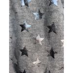 None Gray Star Print Knit Scarf Soft Lightweight Neutral Silver Metallic Warm Winter Photo 6