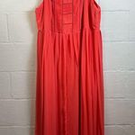 Torrid Coral Sleeveless Sweetheart Neck Chiffon Empire Waist Maxi Dress Size 4XL Photo 1