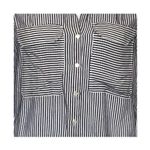 ZARA Woman Blue White Stripe Button-Down Blouse XS Hi-Low Roll-Up Sleeves Photo 3