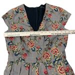 Brooks Brothers  Floral Embroidered Houndstooth Pleated Dress Photo 5