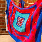 DKNY Vintage  Multicolor Silk Scarf Vest Photo 5