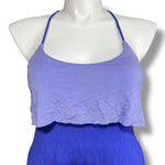 Joe Boxer Womens Sundress Flounce Bodice Mini Short Length Strappy Back Blue Lar Photo 2