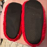 Red fleece Santa slippers Photo 6