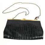 Jessica McClintock Vegan Crocodile Skin Leather Clutch Photo 0