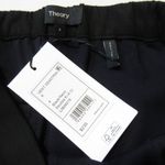 Theory NWT  Vent Demitria in Black Navy Double Knit Slit Flare Trouser Pants 4 Photo 7