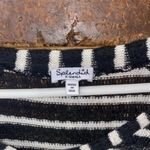 Splendid Black & White Loose Open Knit 3/4 Sleeve High Low Top Women's Size XS Photo 5