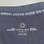 Aerie Offline By  Ribbed Navy Blue High Neck Sports Bra Women's Small Photo 2