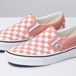 Vans Light Pink / White Checkered Sneakers Photo 0