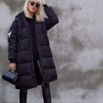 Kangol Puffer Jacket for H&M Black Size XXS Double Zip Hooded Trench Puffer Photo 3