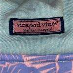Vineyard Vines  Womens Limited Edition Turquoise Pullover w/ Lilac/Pink Leaf Sz M Photo 6