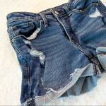 Abercrombie & Fitch Harper Low Rise Midi Jean Shorts Cuffed Distressed Size 00 Photo 1