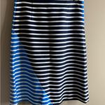 J.Crew Asymmetrical Striped Skirt in Navy and Blue Photo 1