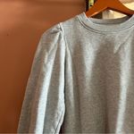 Aritzia Wilfred Free Puff Sleeve Terry Fleece Organic Cotton Crew Sweatshirt Gray Sz XXS Photo 2