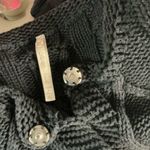 Leo & Nicole  Charcoal Cable Knit Poncho Photo 2