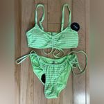 Lulus LULU’S CHECK YOURSELF OUT GREEN GINGHAM BIKINI Photo 3