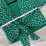 Urban Outfitters ‎ green printed tie front cropped blouse Photo 6