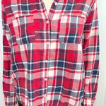 Universal Threads Universal Thread Cotton Plaid Shirt in Red, White, and Blue Size Large Photo 7