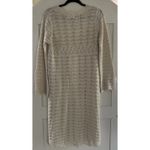 Knit Mix Drop Shoulder Open Knit High Low Long Sleeve Sweater Size S Photo 3