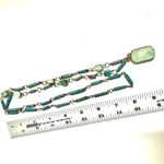 Egyptian Revival Turquoise Faience Scarab Necklace Blue Photo 7