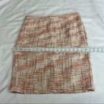 Cynthia Rowley Peach & White Tweed Lined Pencil Career Skirt Photo 5