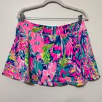 Lilly Pulitzer  RARE Gumbo Limbo Unicorn Pink Giraffe Skort Size Large Floral Photo 5