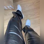 ZARA Bloggers Fave Black Faux Leather Pants Zipper Detail/Detachable Waist-Small Photo 4