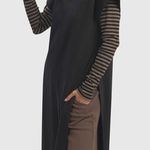 Alembika Urban Lava Tunic Dress in Tan Open Side Slits Mock Funnel Neck Sz S EUC Photo 13