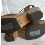 Pierre Dumas Shoes Womens Size 8.5 Brown Mary Jane Block Heel Faux Wood platform Photo 8